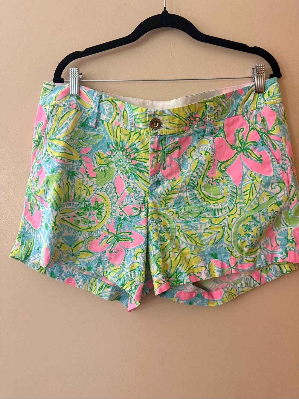 Lilly Pulitzer Pink, Green & Blue Floral Paisley Shorts